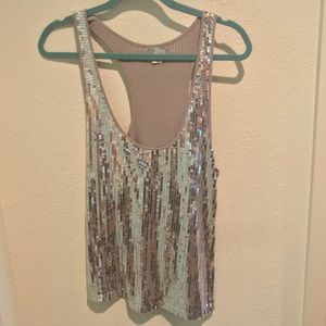 Sequin racerback tank top